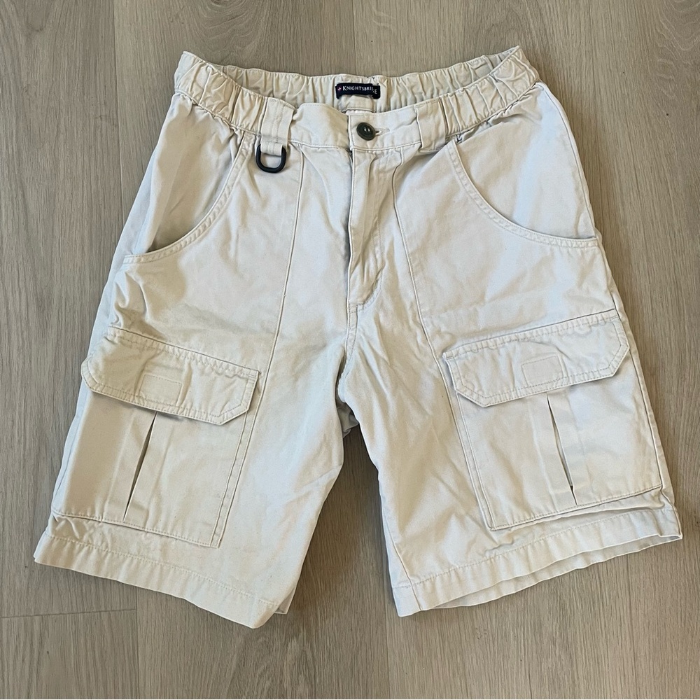 Knightsbridge Men's Cargo Shorts Small Beige Cotton Outdoor Hiking Casual